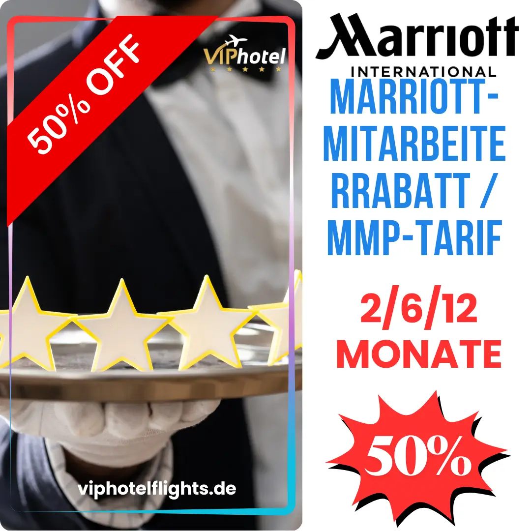 Marriott-Mitarbeiterrabatt / MMP-Tarif, 50 % sparen, gültig für 2 Monate 1 Marriott-mmp-1