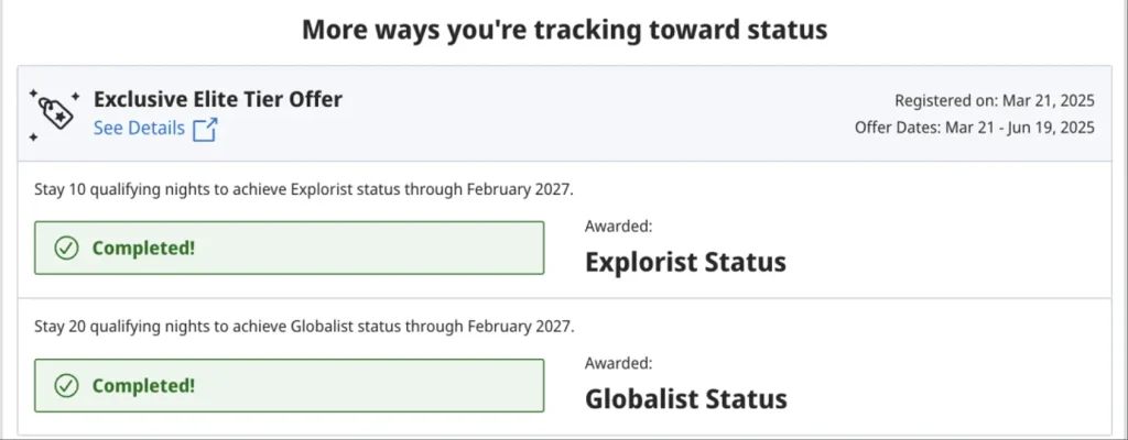 Hyatt Status Match Challenge: So funktioniert der Fast Track 5 Globalist-Challenge-Tracking