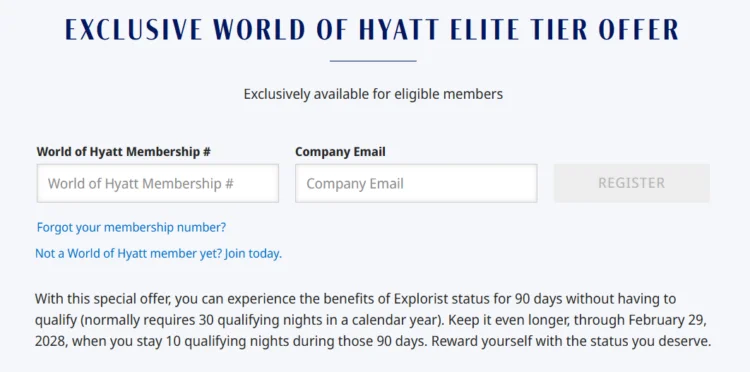 Hyatt Status Match Challenge: So funktioniert der Fast Track 3 Hyatt corporate elite status challenge